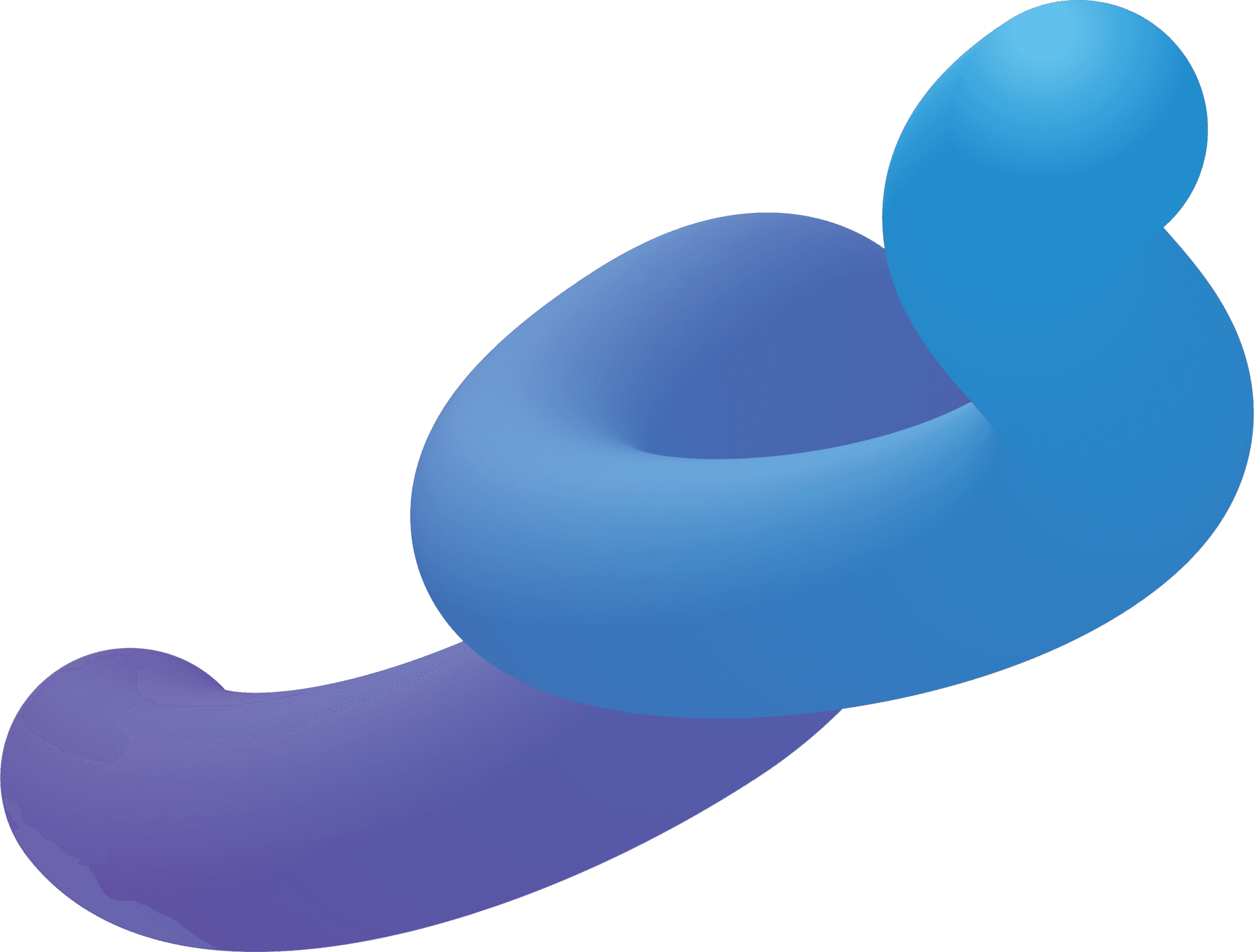 Blue decorative line top left